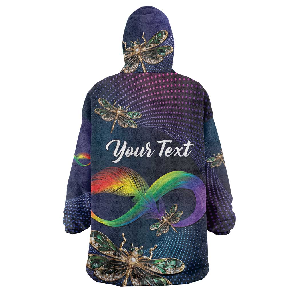 Personalized As Long As I Breathe You'll Be Remembered Kid Wearable Blanket Hoodie Luxury Dragonfly - Feather Infinity