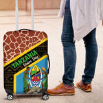 Tanzania Union Day 2024 Luggage Cover Uhuru na Umoja Giraffe Pattern