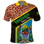 Tanzania Union Day 2024 Polo Shirt Uhuru na Umoja Giraffe Pattern