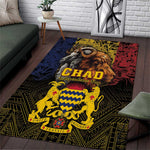 Chad Independence Day 1960 Area Rug Tchad Goat and Lion African Pattern