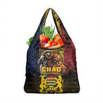 Chad Independence Day 1960 Grocery Bag Tchad Goat and Lion African Pattern