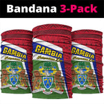 Gambia Independence Day Neck Gaiter Coat of Arms and African Pattern LT01