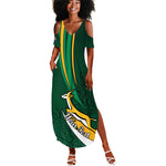 Personalized South Africa Rugby Summer Maxi Dress - Springboks Go Champions, World Cup
