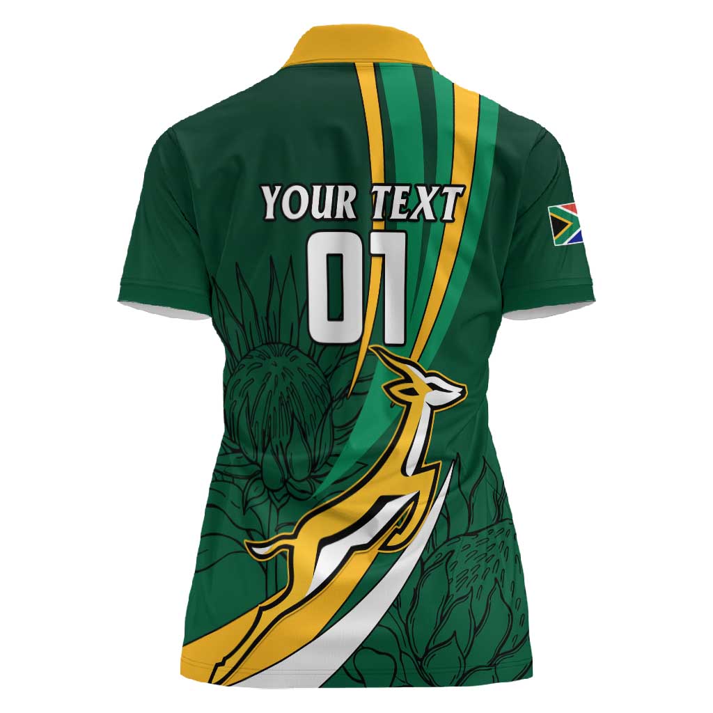 Personalized South Africa Rugby Women Polo Shirt - Springboks Go Champions, World Cup