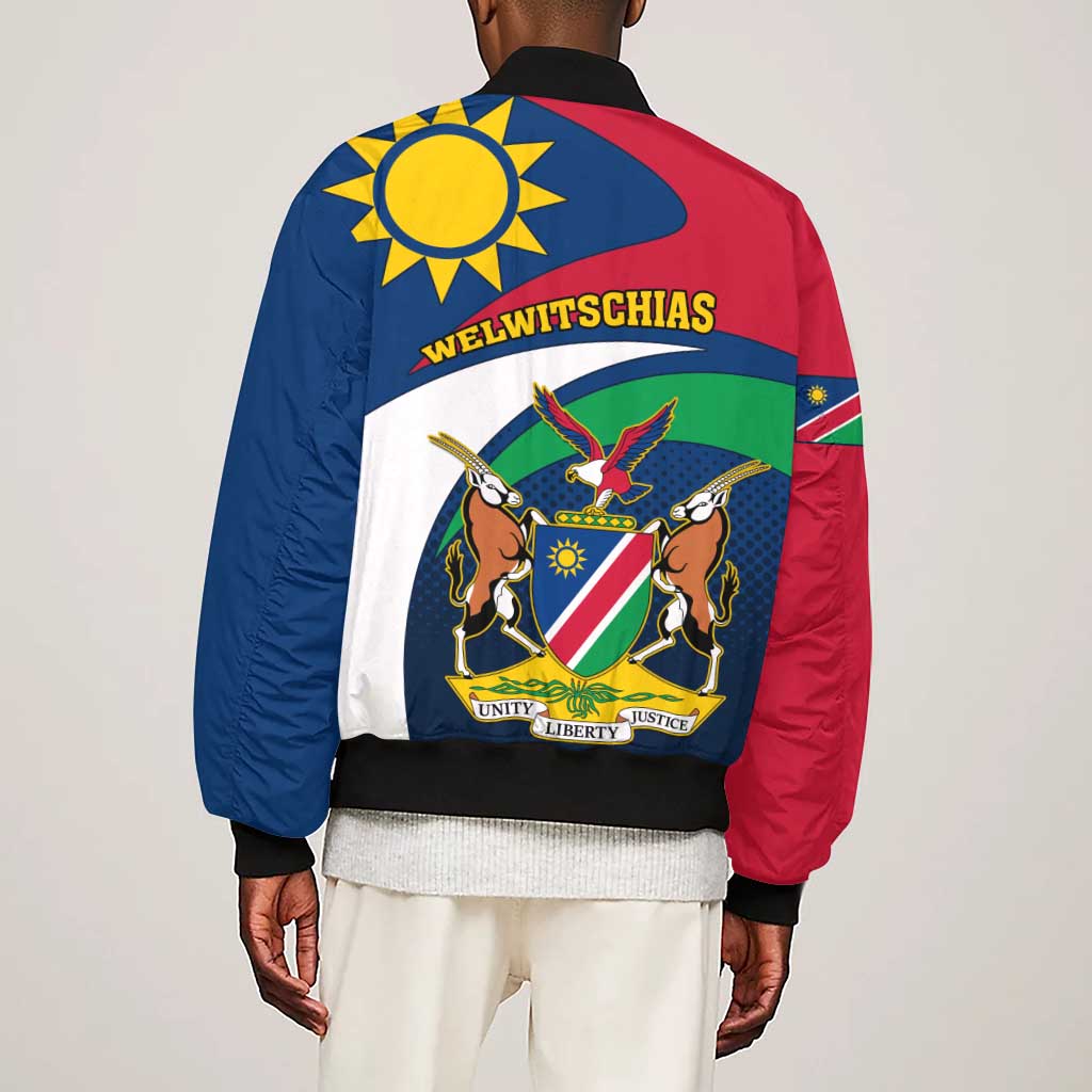 Namibia Rugby Sleeve Zip Bomber Jacket - Welwitschias Go World Cup