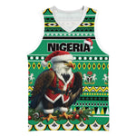 Nigeria Christmas Basketball Jersey Eagle Santa - African Pattern - African Pride