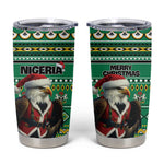Nigeria Christmas Tumbler Cup Eagle Santa - African Pattern