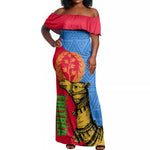 Eritrea Independence Day 2024 Off Shoulder Maxi Dress Eritrean Camel African Pattern