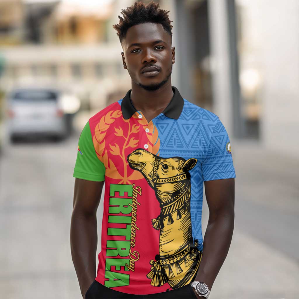 Eritrea Independence Day 2024 Polo Shirt Eritrean Camel African Pattern