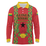 Guinea-Bissau Long Sleeve Polo Shirt Unidade Luta Progresso