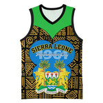 Sierra Leone Independence Day 2024 Basketball Jersey Happy 63rd Anniversary African Pattern - African Pride