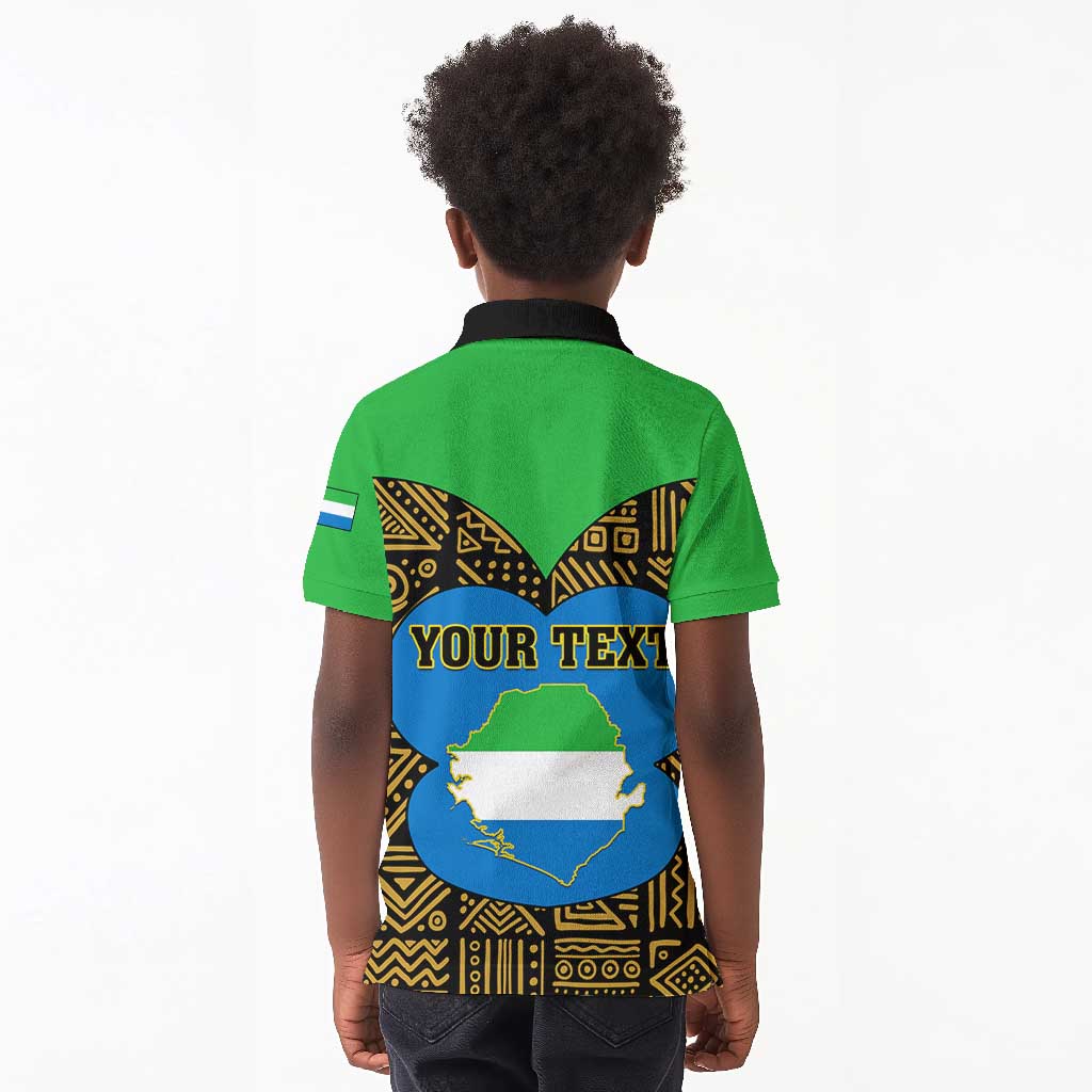 Sierra Leone Independence Day 2024 Kid Polo Shirt Happy 63rd Anniversary African Pattern