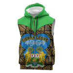 Sierra Leone Independence Day 2024 Sleeveless Zip Hoodie Happy 63rd Anniversary African Pattern - African Pride