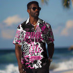 Personalized Pink Power Graffiti Hawaiian Shirt Breast Cancer Awareness - African Pride