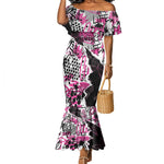 Personalized Pink Power Graffiti Mermaid Dress Breast Cancer Awareness - African Pride