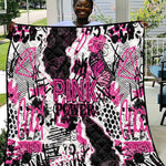 Pink Power Graffiti Quilt Breast Cancer Awareness - African Pride