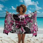 Pink Power Graffiti Sarong Breast Cancer Awareness - African Pride