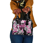 Pink Power Graffiti Shoulder Handbag Breast Cancer Awareness - African Pride