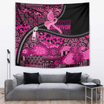 Pink Ribbon Animals Skin African Mixed Tapestry Zipper Stylized - African Pride