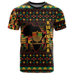 Kwanzaa Festival T shirt with Kinara Candles and African Pattern
