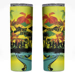 Personalized Jamaica Sleng Teng Riddim Skinny Tumbler Booyaka Booyaka - African Pride