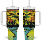 Personalized Jamaica Sleng Teng Riddim Tumbler With Handle Booyaka Booyaka - African Pride
