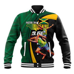 Proud of Jamaican Baseball Jacket Faster Than Lightning-9.58 Seconds - African Pride