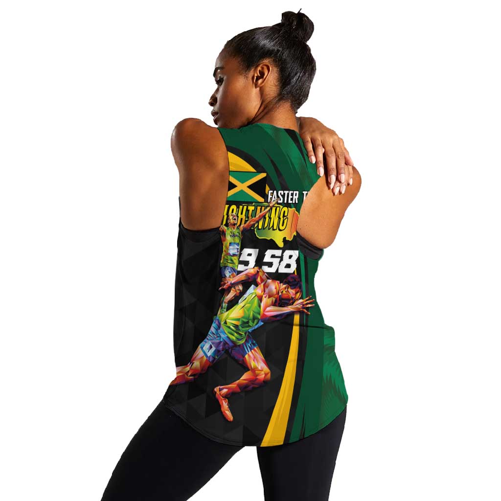Proud of Jamaican Women Racerback Tank Faster Than Lightning-9.58 Seconds - African Pride