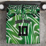 Custom Nigeria Football Bedding Set Sporty Super Eagles