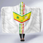 Custom Senegal Football Hooded Blanket Tricolor African Stripes Motif Sporty Style - African Pride