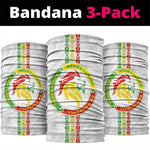 Senegal Football Neck Gaiter Tricolor African Stripes Motif Sporty Style - African Pride
