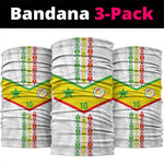Custom Senegal Football Neck Gaiter Tricolor African Stripes Motif Sporty Style LT03