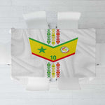 Custom Senegal Football Tablecloth Tricolor African Stripes Motif Sporty Style - African Pride