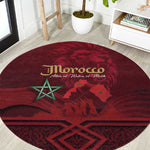 Happy Proclamation of Independence of Morocco Round Carpet Barbary Lion's Roar - Fight for Free and Peace