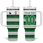 Custom Zimbabwe Rugby Tumbler With Handle African Heritage Edition - African Pride