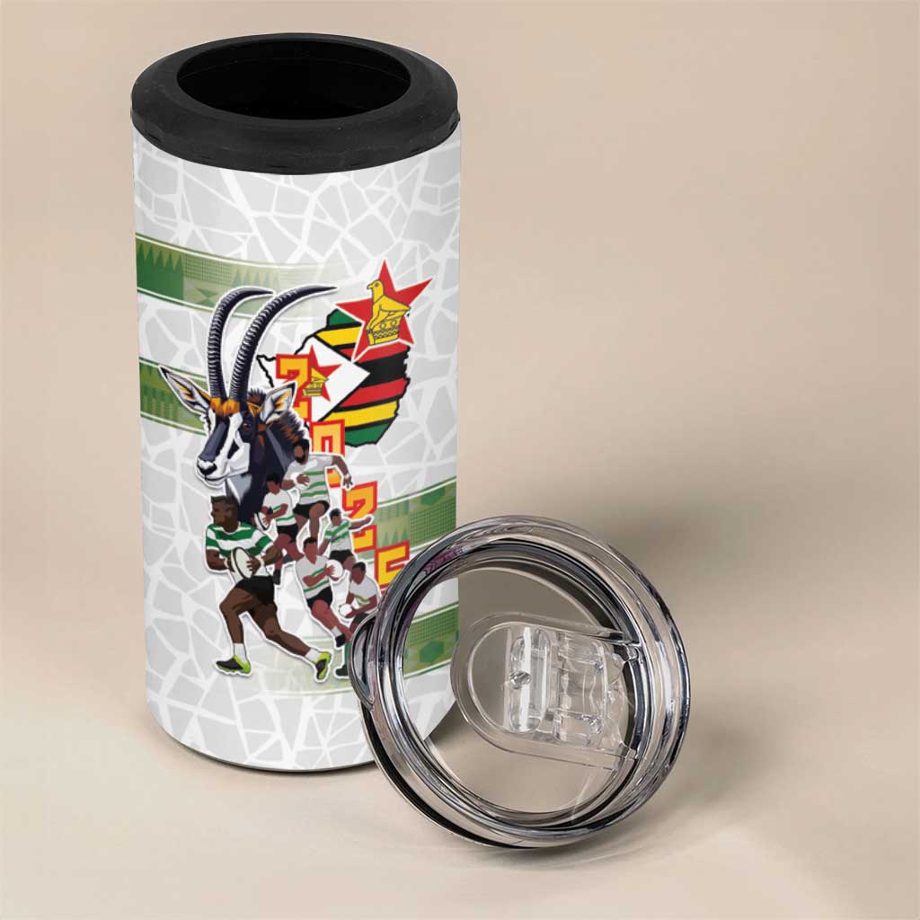 Zimbabwe Rugby The Champions 2025 4 in 1 Can Cooler Tumbler Sables-Warriors of Africa - African Pride