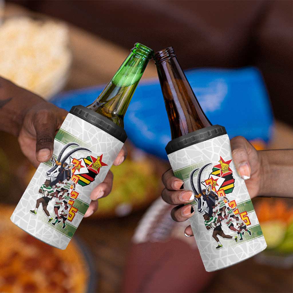 Zimbabwe Rugby The Champions 2025 4 in 1 Can Cooler Tumbler Sables-Warriors of Africa - African Pride