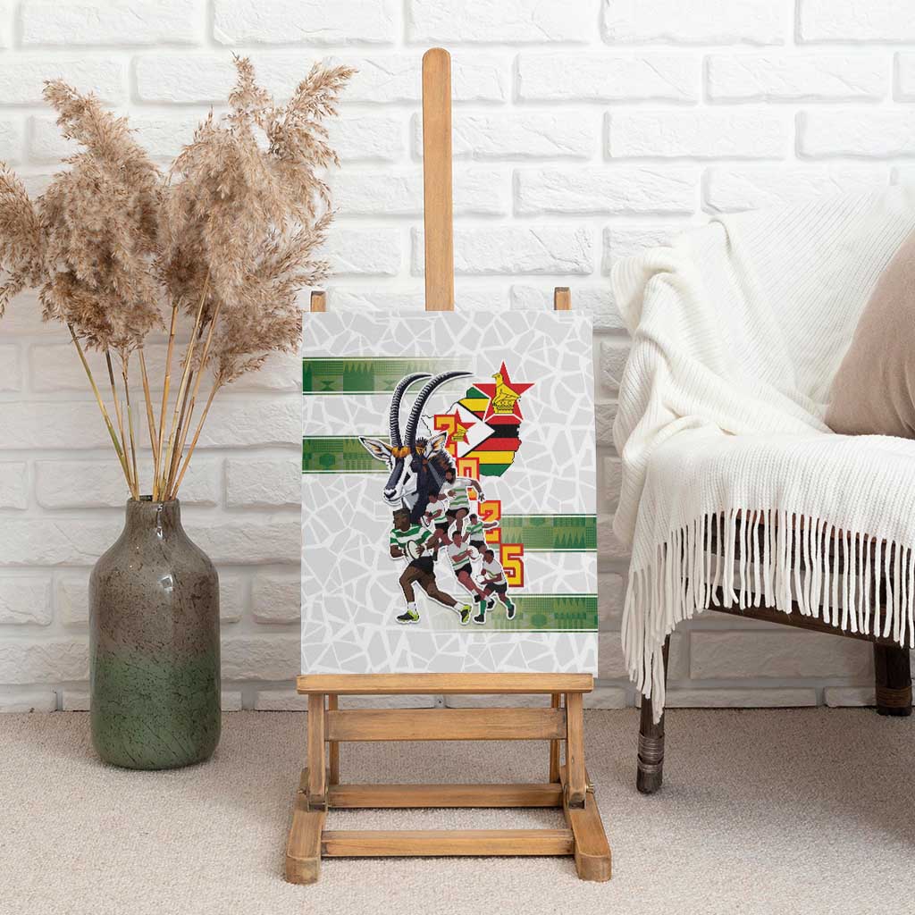 Zimbabwe Rugby The Champions 2025 Canvas Wall Art Sables-Warriors of Africa - African Pride
