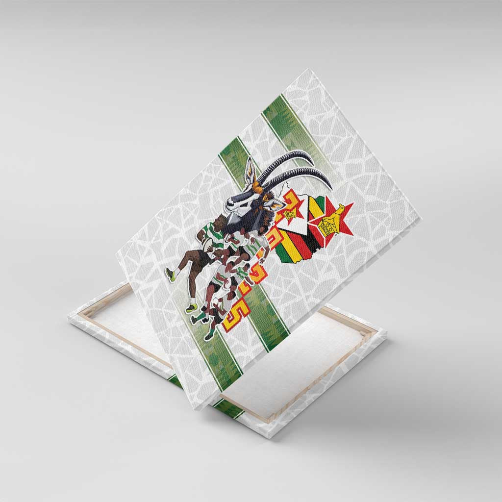 Zimbabwe Rugby The Champions 2025 Canvas Wall Art Sables-Warriors of Africa - African Pride