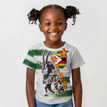 Custom Zimbabwe Rugby The Champions 2025 Kid T shirt Sables-Warriors of Africa - African Pride