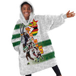 Custom Zimbabwe Rugby The Champions 2025 Kid Wearable Blanket Hoodie Sables-Warriors of Africa - African Pride