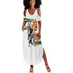 Custom Zimbabwe Rugby The Champions 2025 Summer Maxi Dress Sables-Warriors of Africa - African Pride