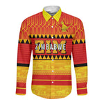 Custom Zimbabwe Cricket Long Sleeve Button Shirt African Heritage Edition - African Pride
