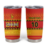 Custom Zimbabwe Cricket Tumbler Cup African Heritage Edition - African Pride