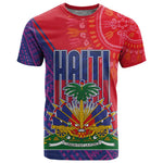 Haiti National Emblem T shirt Dashiki and Polynesian Pattern