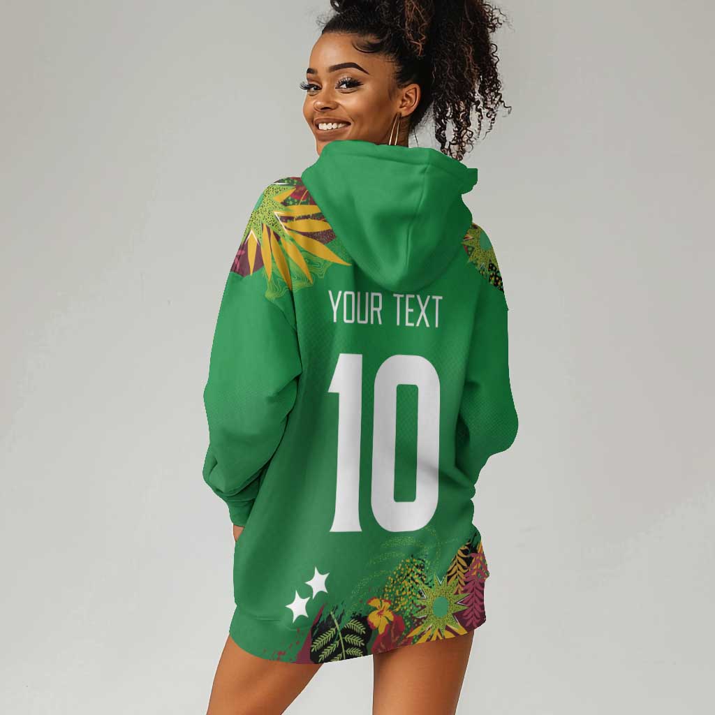 Custom Afro-St Kitts and Nevis Cricket Patriots Hoodie Dress Caribbean Tropical Sporty - African Pride