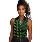 Nigeria Football Custom Women Sleeveless Polo Shirt Champions-Super Eagles - African Pride