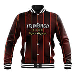 Custom Afro-Trinbago Cricket Knight Riders Baseball Jacket Palm Leaves Stripes Style - African Pride