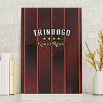 Afro-Trinbago Cricket Knight Riders Canvas Wall Art Palm Leaves Stripes Style - African Pride