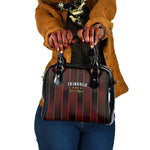 Afro-Trinbago Cricket Knight Riders Shoulder Handbag Palm Leaves Stripes Style - African Pride